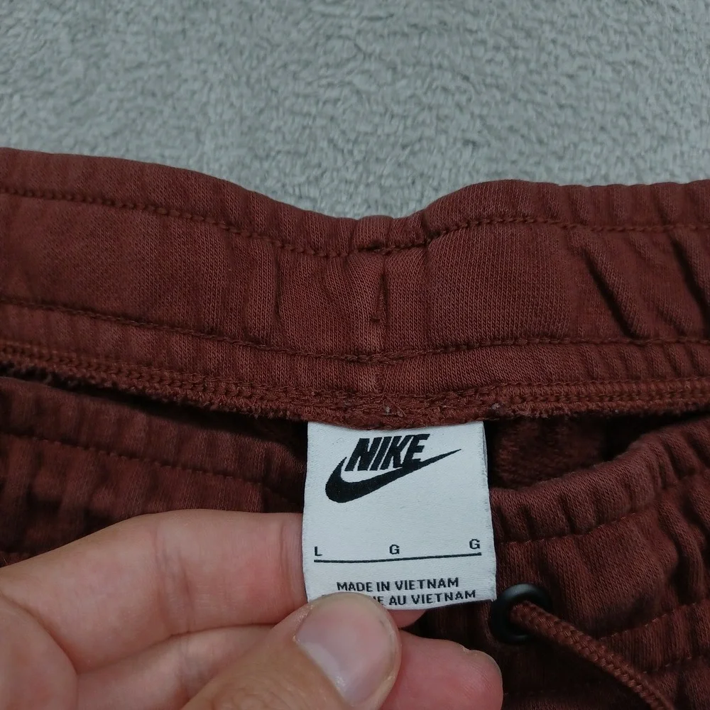 Nike Pants Womens Large Red Joggers Fleece Casual Drawstring